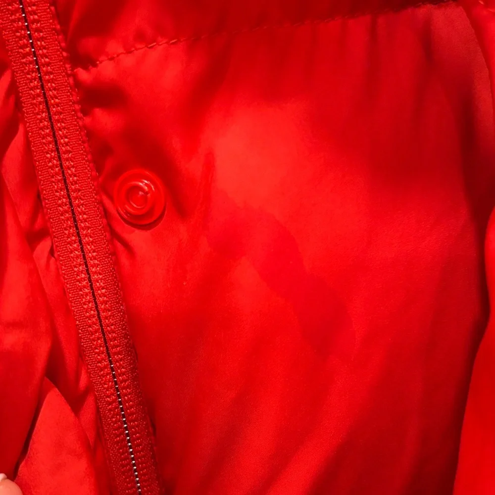 Lululemon Red Puffer Jacket Size 10 with detachable hood. - Picture 4 of 7